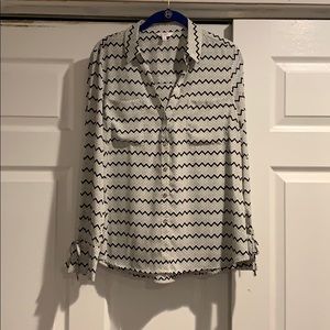 Black and white blouse